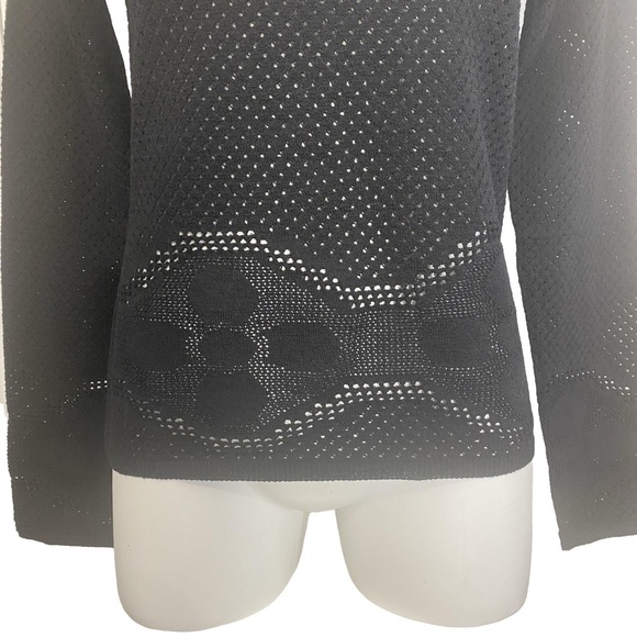 Le Donne Di Mariella Aburani Y2K Italian Designer Wool Mesh Lettuce Edge Sweater - Picture 6 of 16